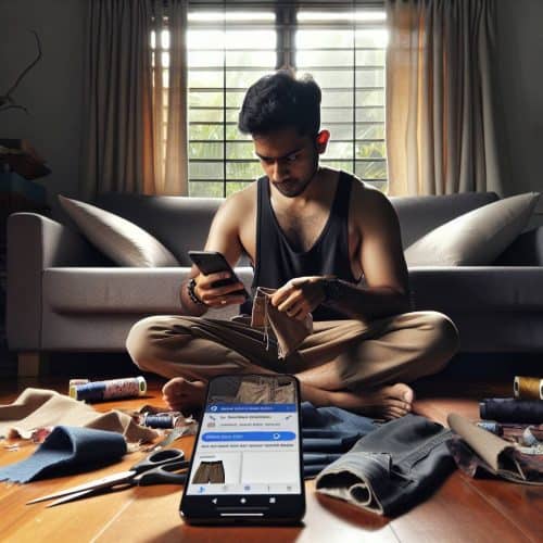 featured a guide to hemming your own pants without a sewing machine