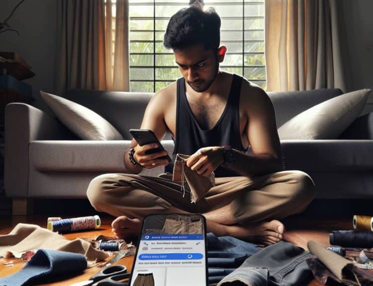 featured a guide to hemming your own pants without a sewing machine