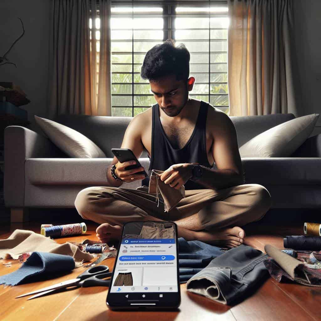 featured a guide to hemming your own pants without a sewing machine