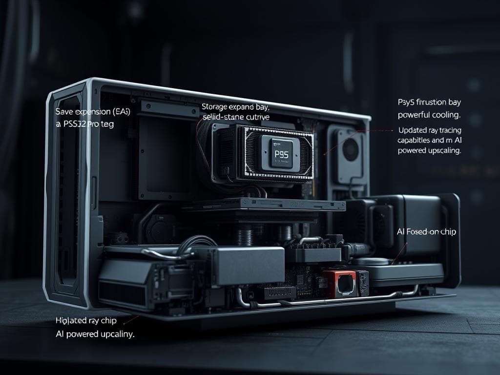 performance upgrades PS5 storage ray tracing technology AI upscaling gaming specs