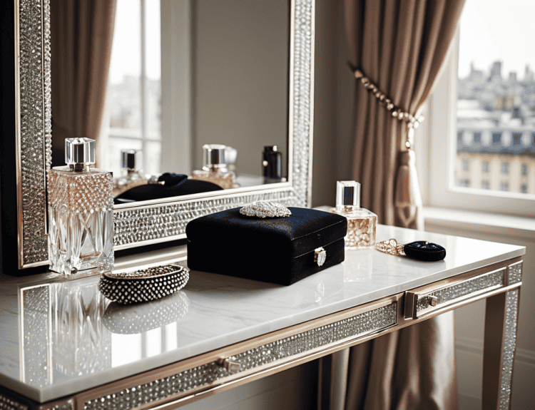 Fashion accessories on display