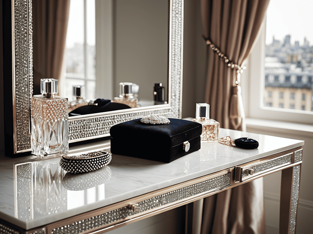 Fashion accessories on display
