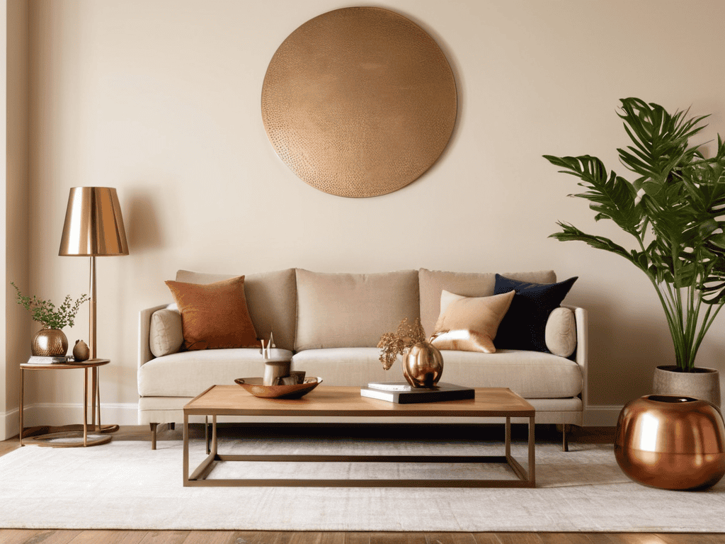 Warm Metallic Accents