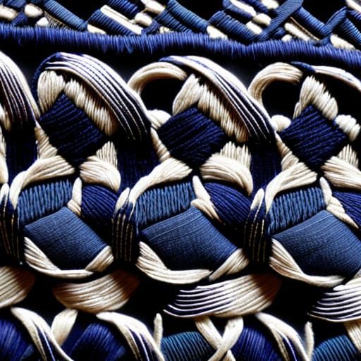 Sashiko Geometric Stitch Spacing on fabric.